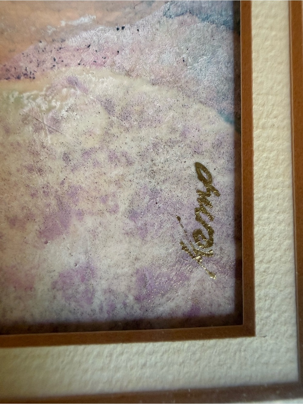 Framed Pastel Watercolor Landscape Wall Art Pink/Blue Sherry Kemp Atlanta - Picture 8 of 12